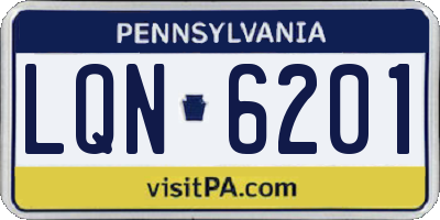 PA license plate LQN6201