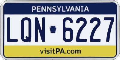 PA license plate LQN6227