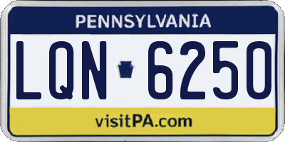 PA license plate LQN6250