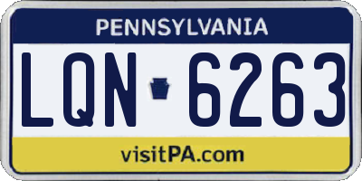 PA license plate LQN6263