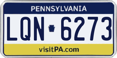 PA license plate LQN6273