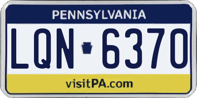 PA license plate LQN6370