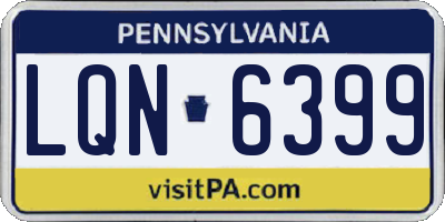 PA license plate LQN6399