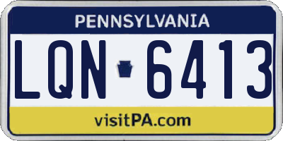 PA license plate LQN6413