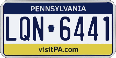 PA license plate LQN6441