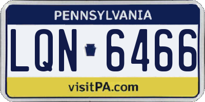 PA license plate LQN6466