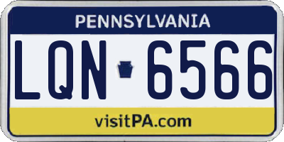 PA license plate LQN6566