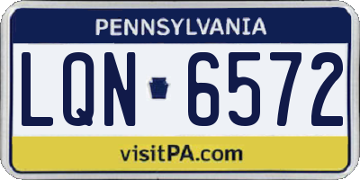 PA license plate LQN6572