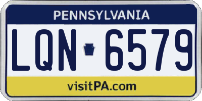 PA license plate LQN6579