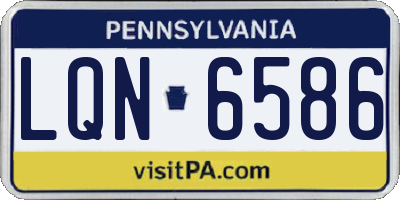 PA license plate LQN6586