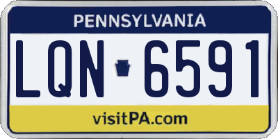 PA license plate LQN6591