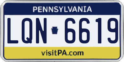 PA license plate LQN6619