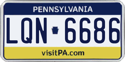 PA license plate LQN6686