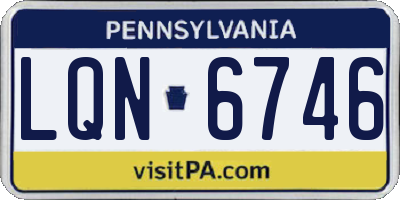 PA license plate LQN6746