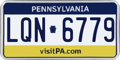PA license plate LQN6779