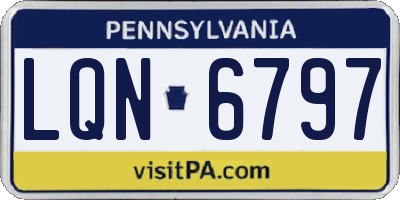 PA license plate LQN6797
