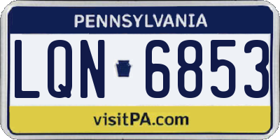 PA license plate LQN6853