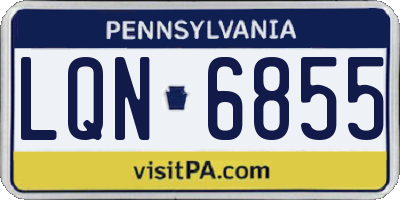 PA license plate LQN6855