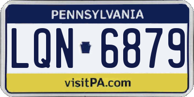PA license plate LQN6879