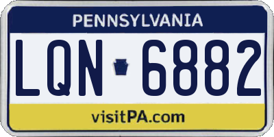 PA license plate LQN6882