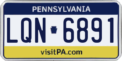 PA license plate LQN6891