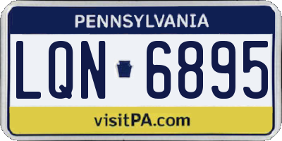 PA license plate LQN6895
