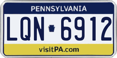 PA license plate LQN6912
