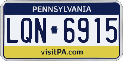 PA license plate LQN6915