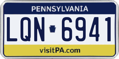 PA license plate LQN6941