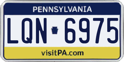 PA license plate LQN6975