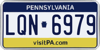 PA license plate LQN6979