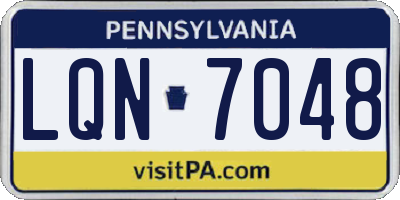 PA license plate LQN7048