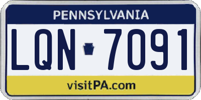 PA license plate LQN7091