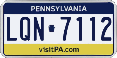 PA license plate LQN7112
