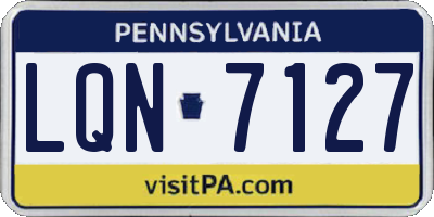 PA license plate LQN7127