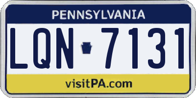 PA license plate LQN7131