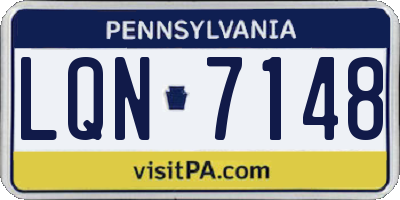 PA license plate LQN7148