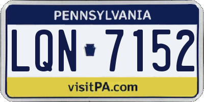 PA license plate LQN7152