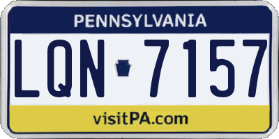 PA license plate LQN7157