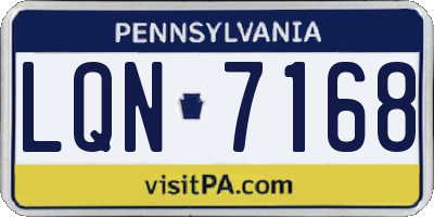 PA license plate LQN7168