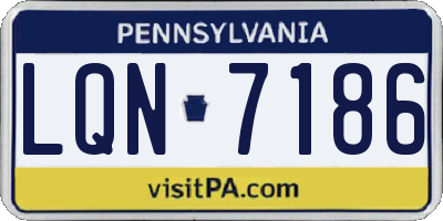 PA license plate LQN7186