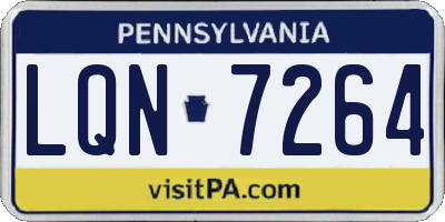 PA license plate LQN7264