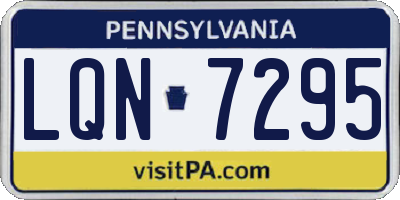 PA license plate LQN7295