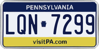 PA license plate LQN7299