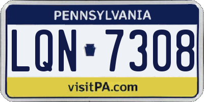 PA license plate LQN7308