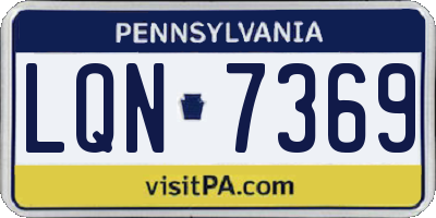 PA license plate LQN7369