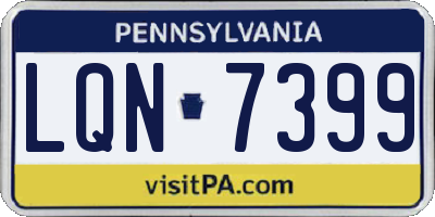 PA license plate LQN7399