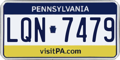 PA license plate LQN7479