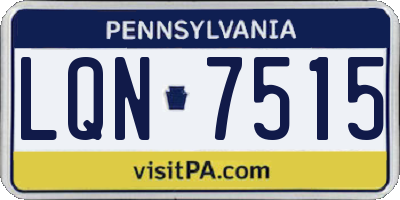 PA license plate LQN7515