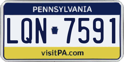 PA license plate LQN7591